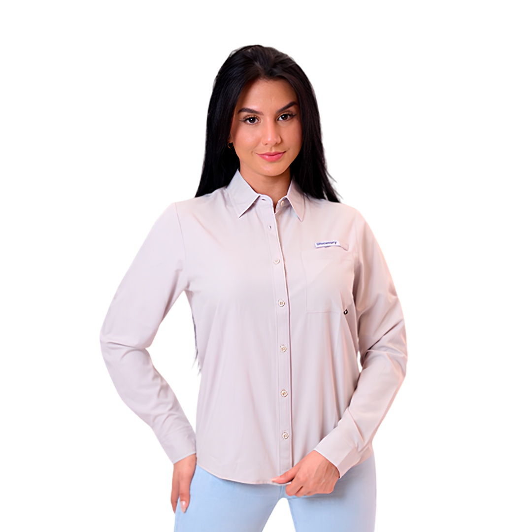 CAMISA ML DAMA PLUS DX5078-509-83605GRY